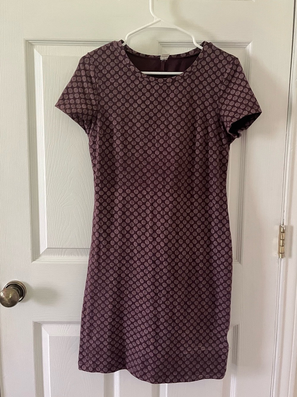 Old Navy Plum Patterned Short Sleeve Dress